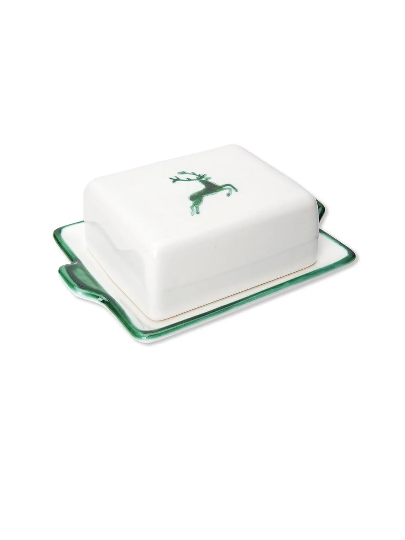 GMUNDNER KERAMIK | Butterdose  "Grüner Hirsch" 125g | 
